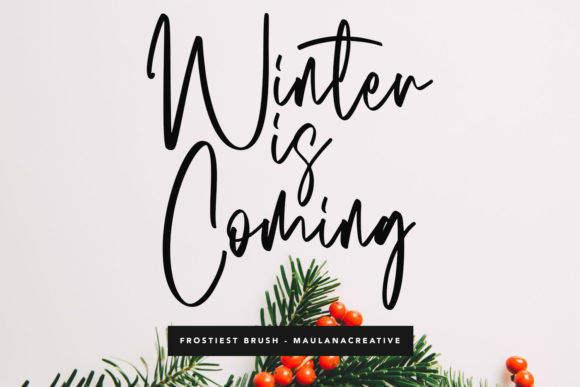Frostiest Brush Font PNG with transparent background - Preview 2