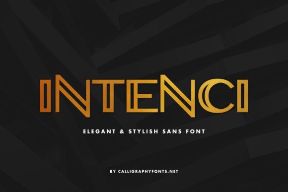 Intenci Font PNG with transparent background - Preview 1