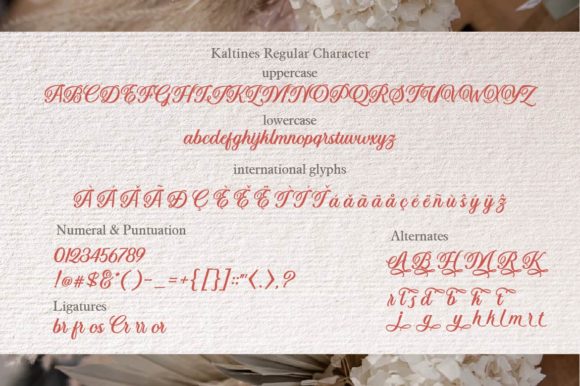 Kaltines Font PNG with transparent background - Preview 6
