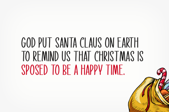 Our Santa Font PNG with transparent background - Preview 1