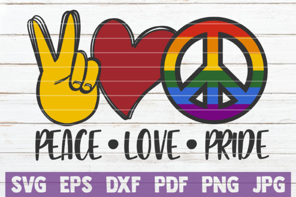 Peace Love Pride Gráfico Artesanato Por MintyMarshmallows