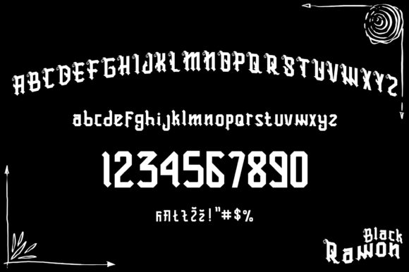 Black Rawon Font PNG with transparent background - Preview 2