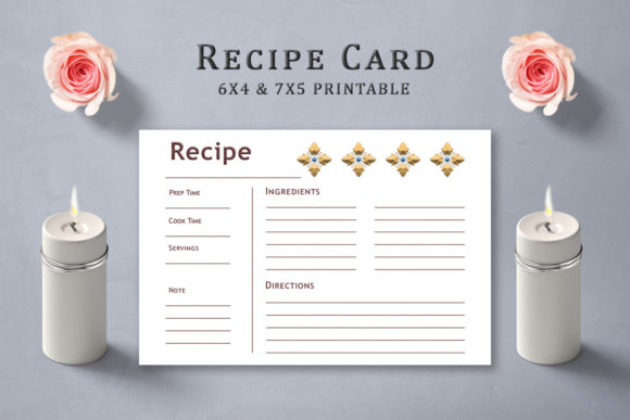 Elemental Design Recipe Card Template