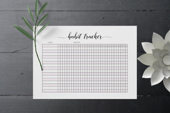 Habit Tracker Printable, Habit Tracker B - Printable