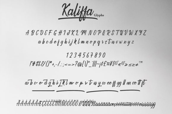 Kaliffa Font PNG with transparent background - Preview 2