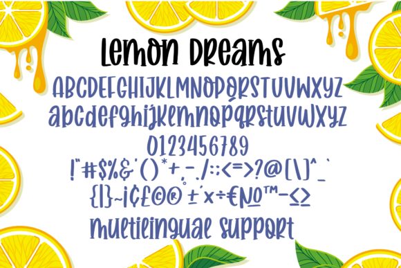 Lemon Dreams Font PNG with transparent background - Preview 4