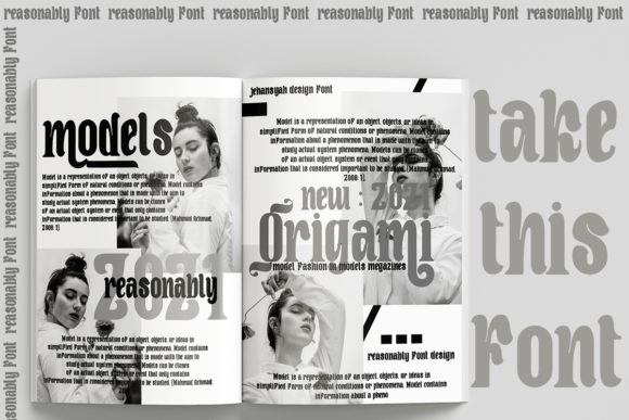 Reasonably Font PNG with transparent background - Preview 3