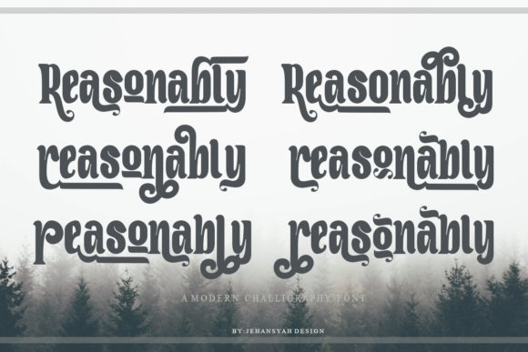 Reasonably Font PNG with transparent background - Preview 6