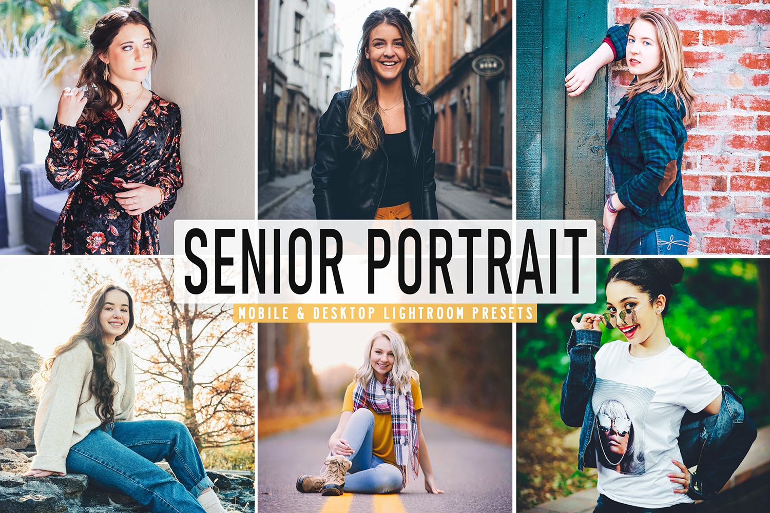 Senior Portrait Pro Lightroom Preset warm glowing professional portrait