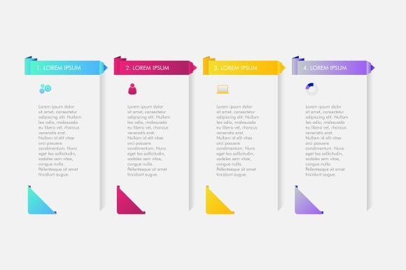 Isometric Infographics Steps Background