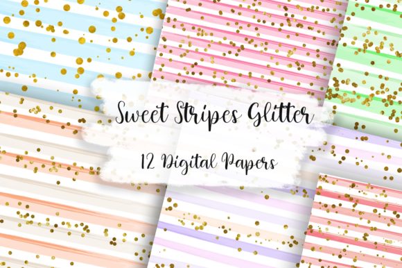 Blue Red Stripes Glitter Background Graphic by PinkPearly · Creative ...