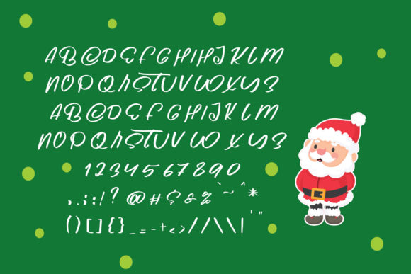 Christmas Santa Claus Font PNG with transparent background - Preview 5