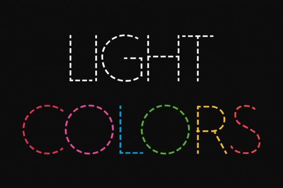 Dashed Line Font - Preview 3