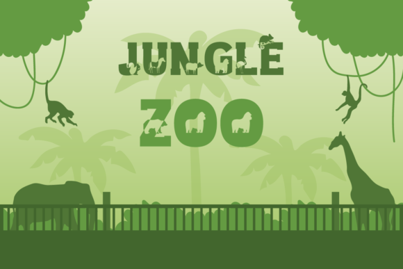 Jungle Zoo Font PNG with transparent background - Preview 3