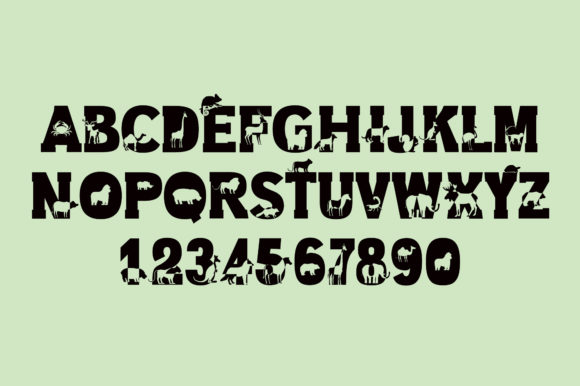 Jungle Zoo Font PNG with transparent background - Preview 4