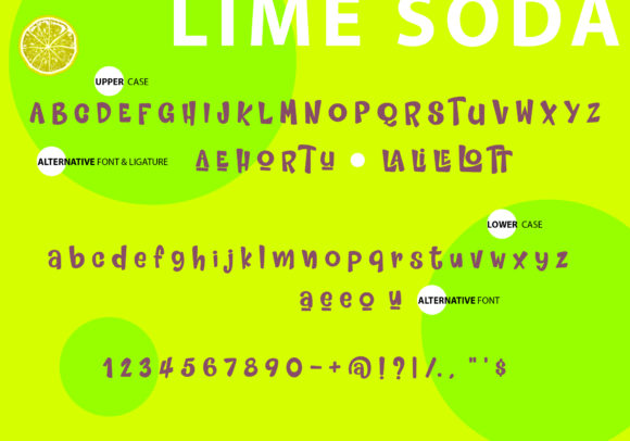 Lime Soda Font PNG with transparent background - Preview 1