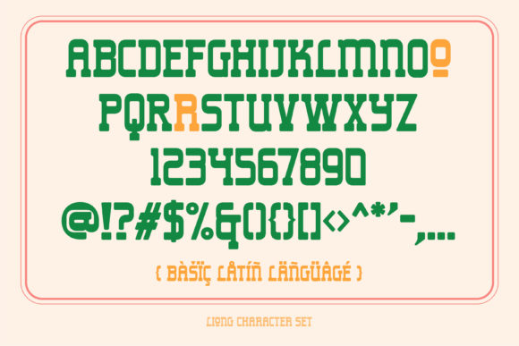 Liong Font PNG with transparent background - Preview 1