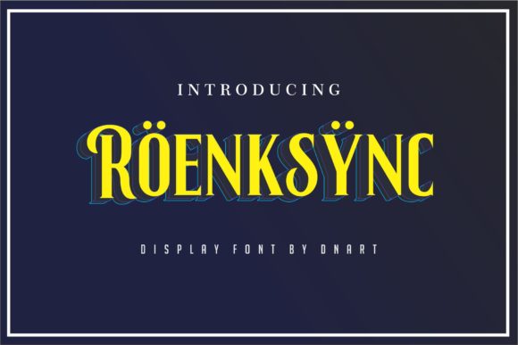 Roenksync Font PNG with transparent background - Preview 3