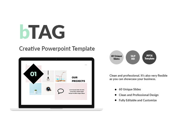 Preview of BTAG - Creative Powerpoint Template PowerPoint template