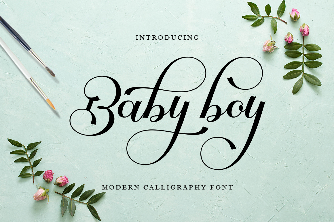 Baby Boy preview — romantic elegant handwritten font