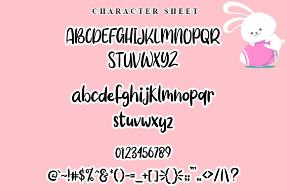 Daily Rabbit Font PNG with transparent background - Preview 2