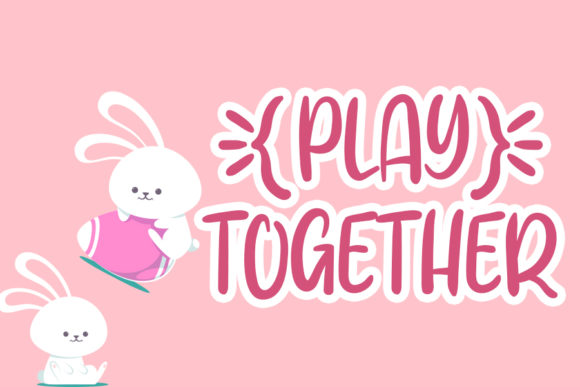 Daily Rabbit Font PNG with transparent background - Preview 3