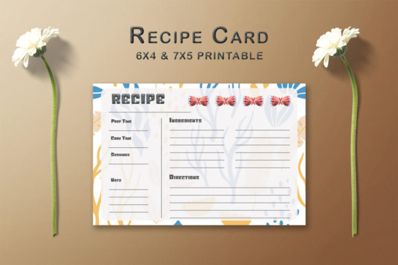 Decorative Pattern Recipe Card Template