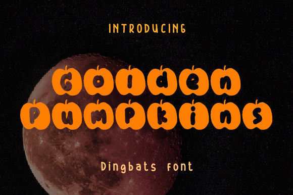 Golden Pumpkins Font PNG with transparent background - Preview 2