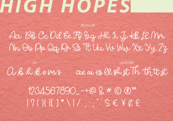 High Hopes Font PNG with transparent background - Preview 1