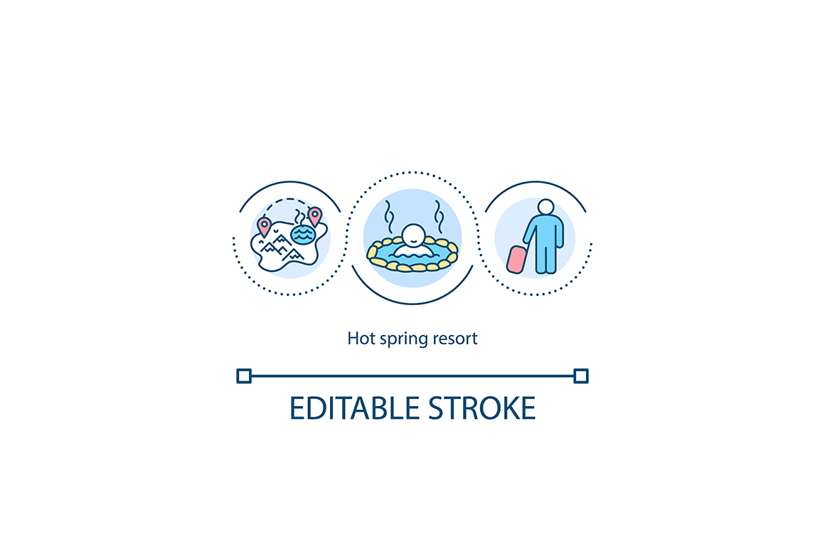 Hot Spring Resorts Concept Icon Graphic by IMG visuals icons · Creative ...
