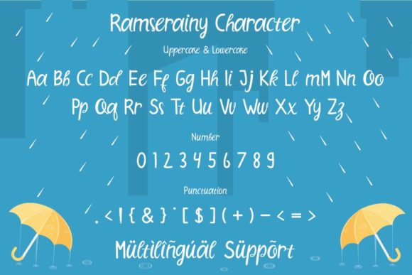 Ramserainy Font PNG with transparent background - Preview 3