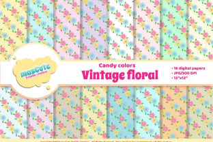 Digital Paper Vintage Floral Graphic by mascuteestudio · Creative Fabrica