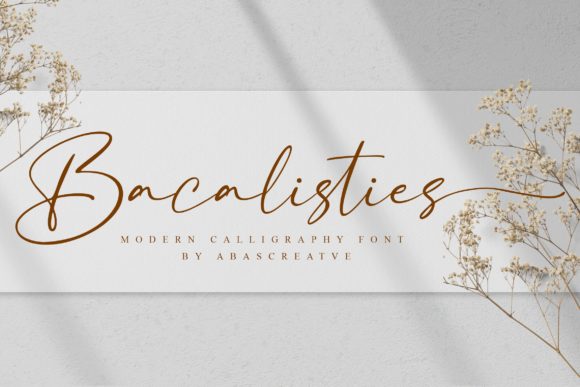 Bacalisties signature font