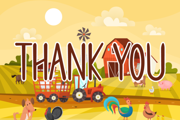 Farm Dream Font PNG with transparent background - Preview 5