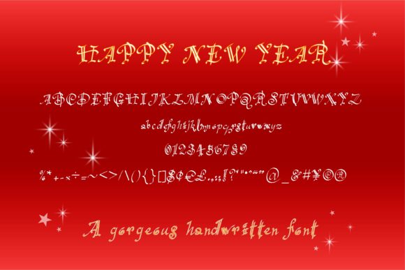 Happy New Year Font - Preview 1