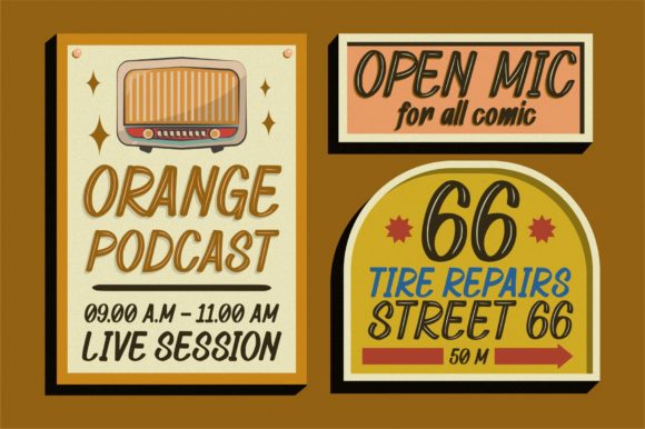 Retrosey Font PNG with transparent background - Preview 1