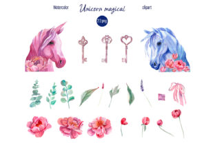 Unicorn Clipart Watercolor Graphic by ElenaZlataArt · Creative Fabrica