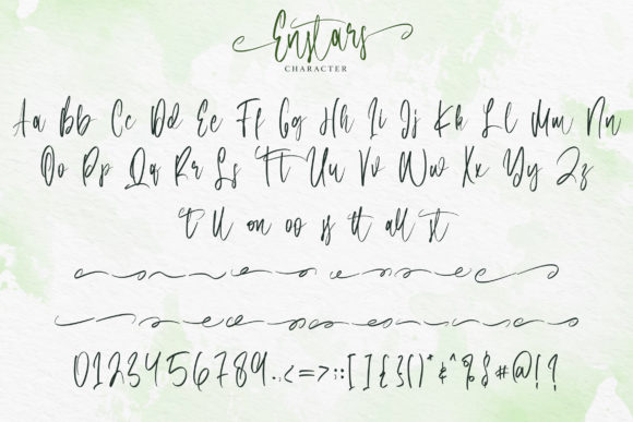 Enstars Font PNG with transparent background - Preview 6