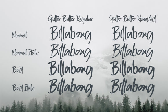 Gutters Butter Font PNG with transparent background - Preview 1