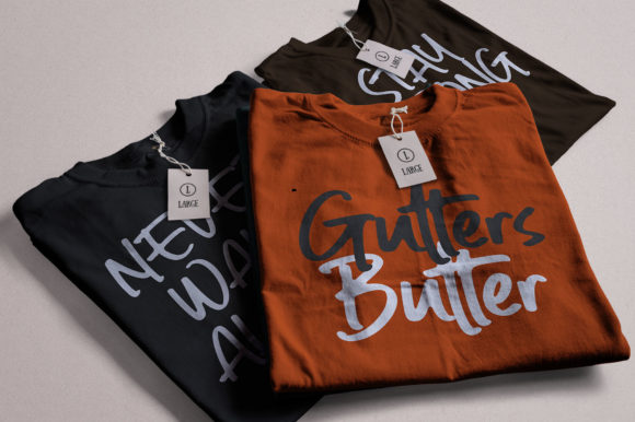 Gutters Butter Font PNG with transparent background - Preview 3