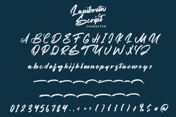 Lambreta Font PNG with transparent background - Preview 6