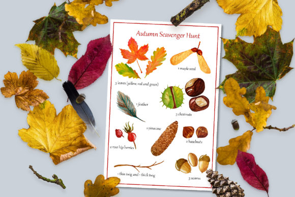 Autumn Scavenger Hunt. Kids Activity