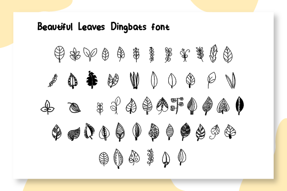 Beautiful Leaves Font - Preview 1
