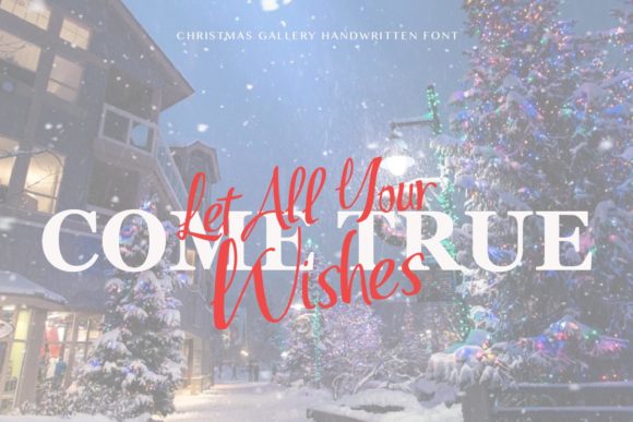 Christmas Gallery Font PNG with transparent background - Preview 2
