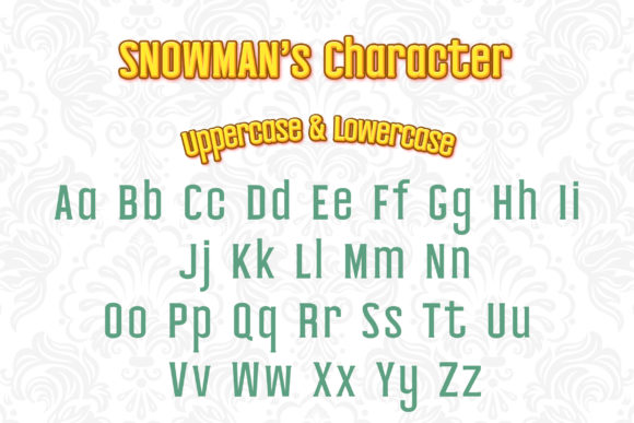 Christmas Snowman Font - Preview 1