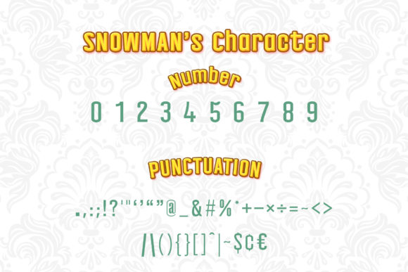 Christmas Snowman Font - Preview 2