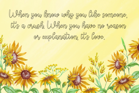 Hello Sunflower Font - Preview 1