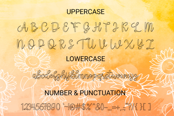 Hello Sunflower Font - Preview 3