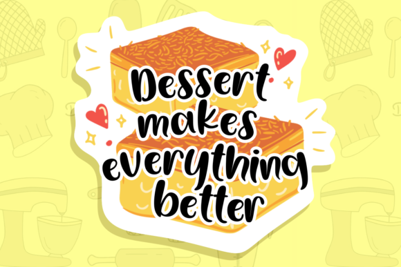 Lemon Brownies Font PNG with transparent background - Preview 3