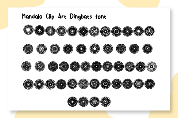Mandala  Font font preview - 1